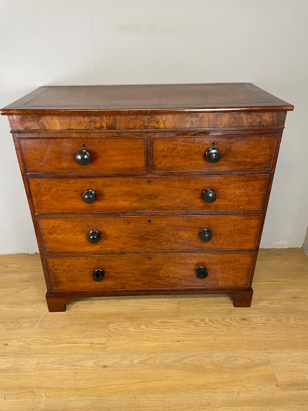 Georgian four height mahogany chest of drawers  View III