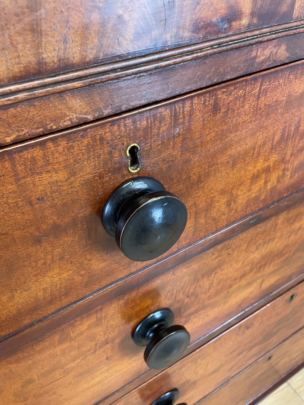 Georgian four height mahogany chest of drawers  View V