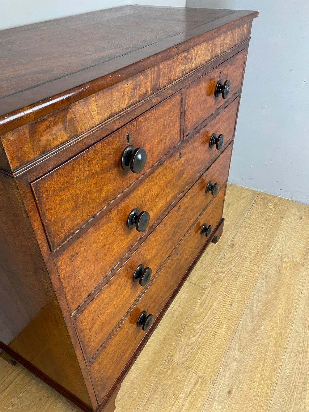 Georgian four height mahogany chest of drawers  View VI