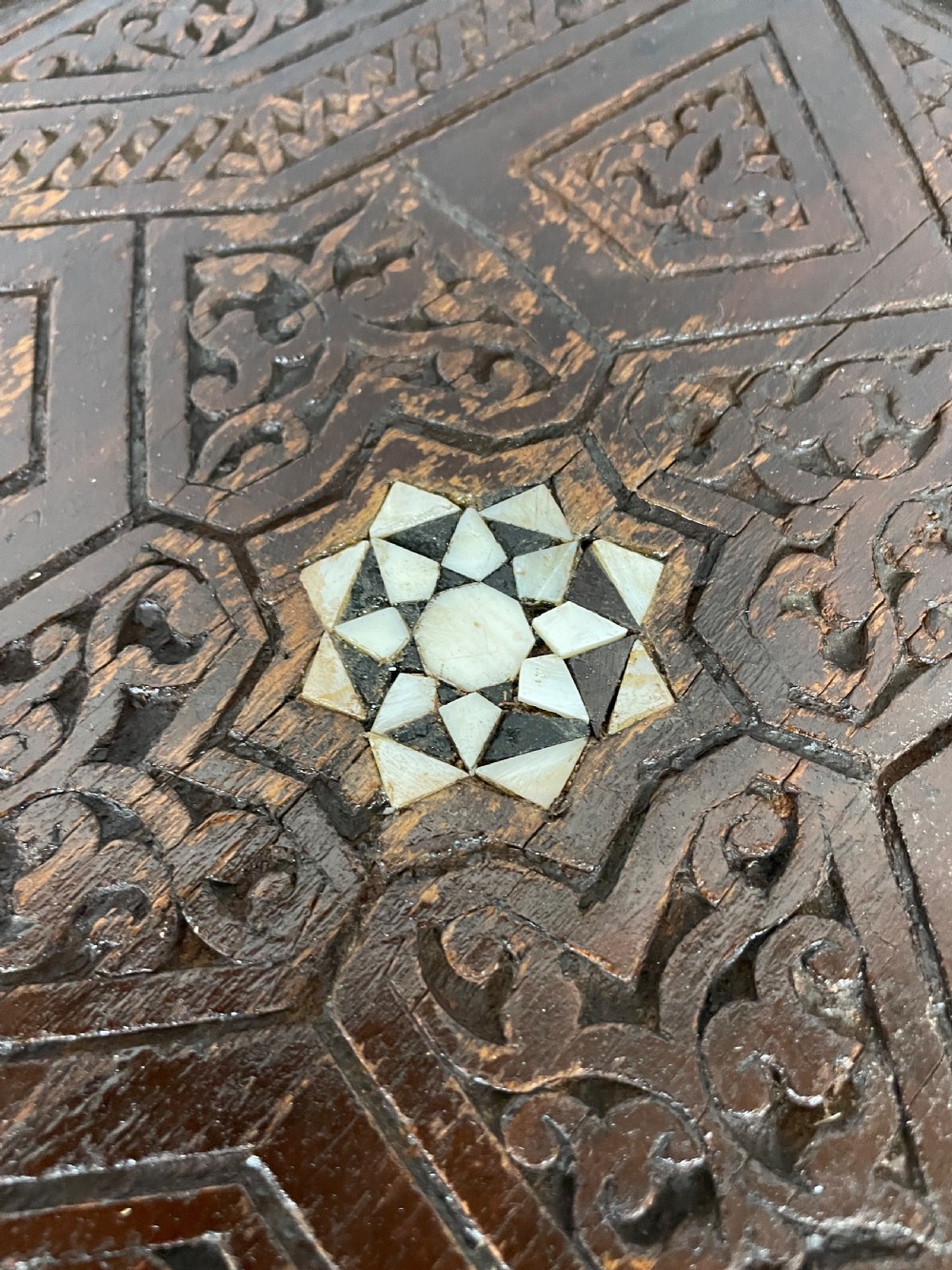 C19TH near pair of carved Anglo  Indian  octagonal tables  View XIII