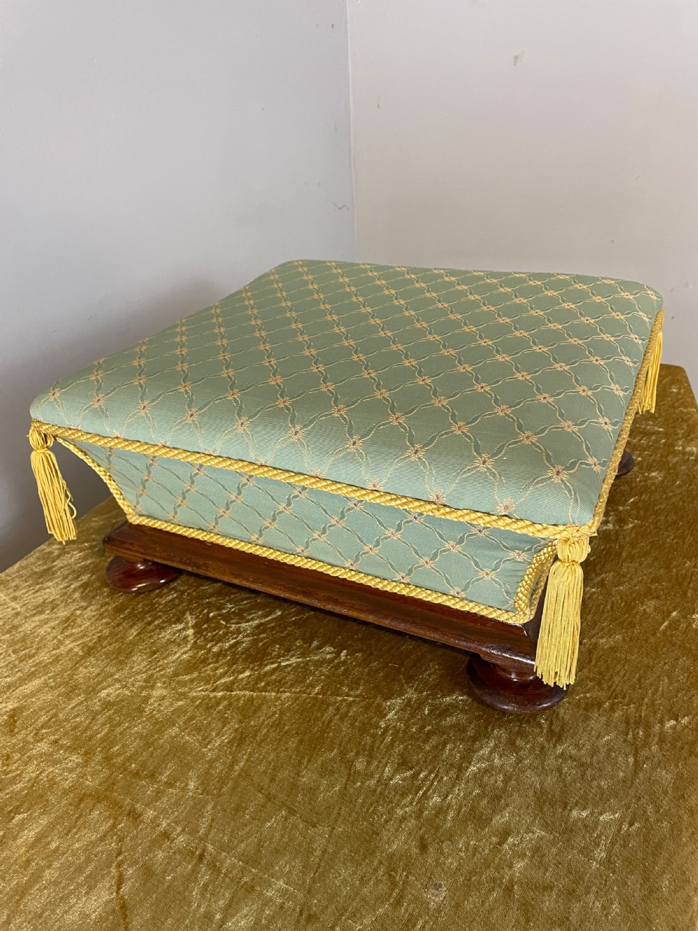 C19TH mahogany footstool circa 1870 