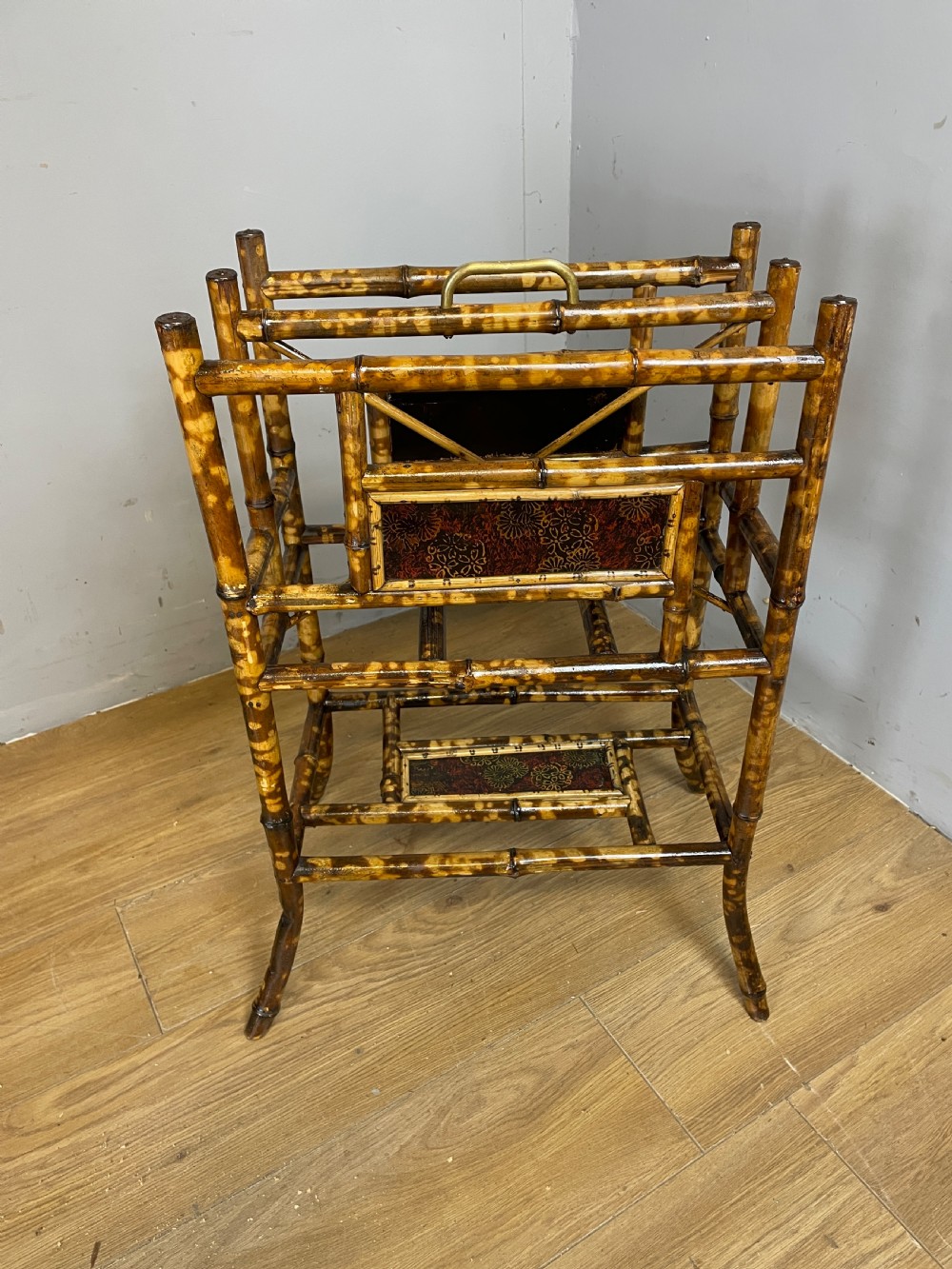 Nineteenth century bamboo magazine rack  View II