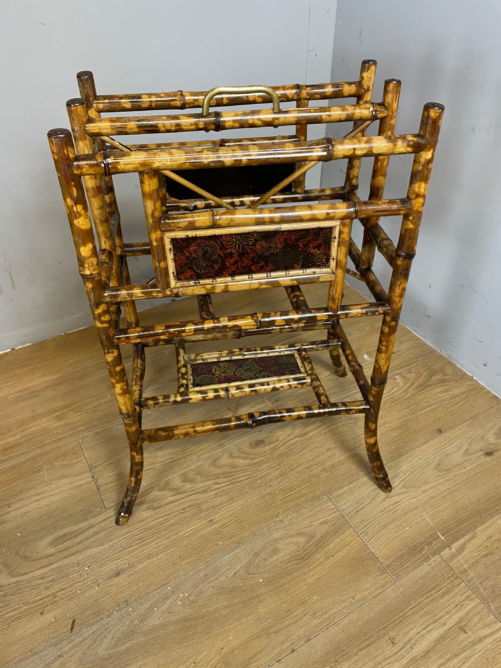 Nineteenth century bamboo magazine rack  View VIII