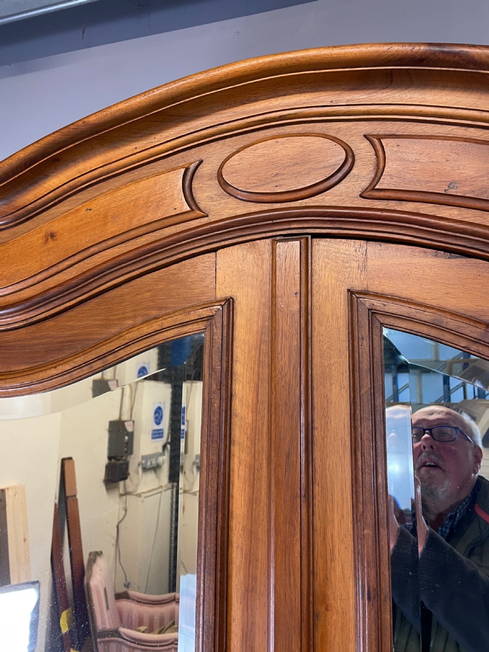 C19TH French walnut armoire on turned feet  View II