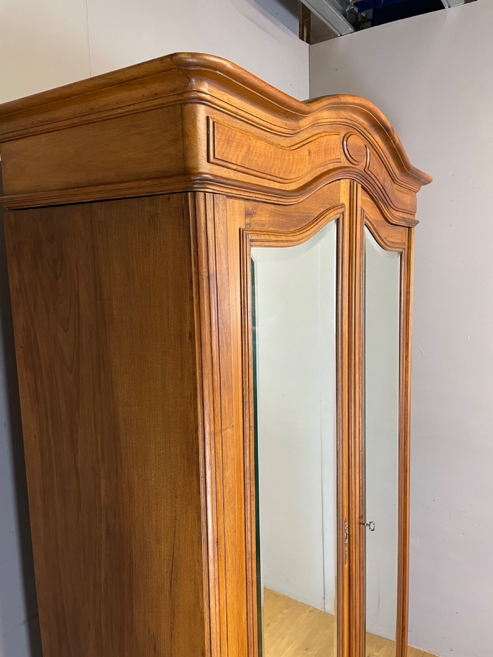 C19TH French walnut armoire on turned feet  View III