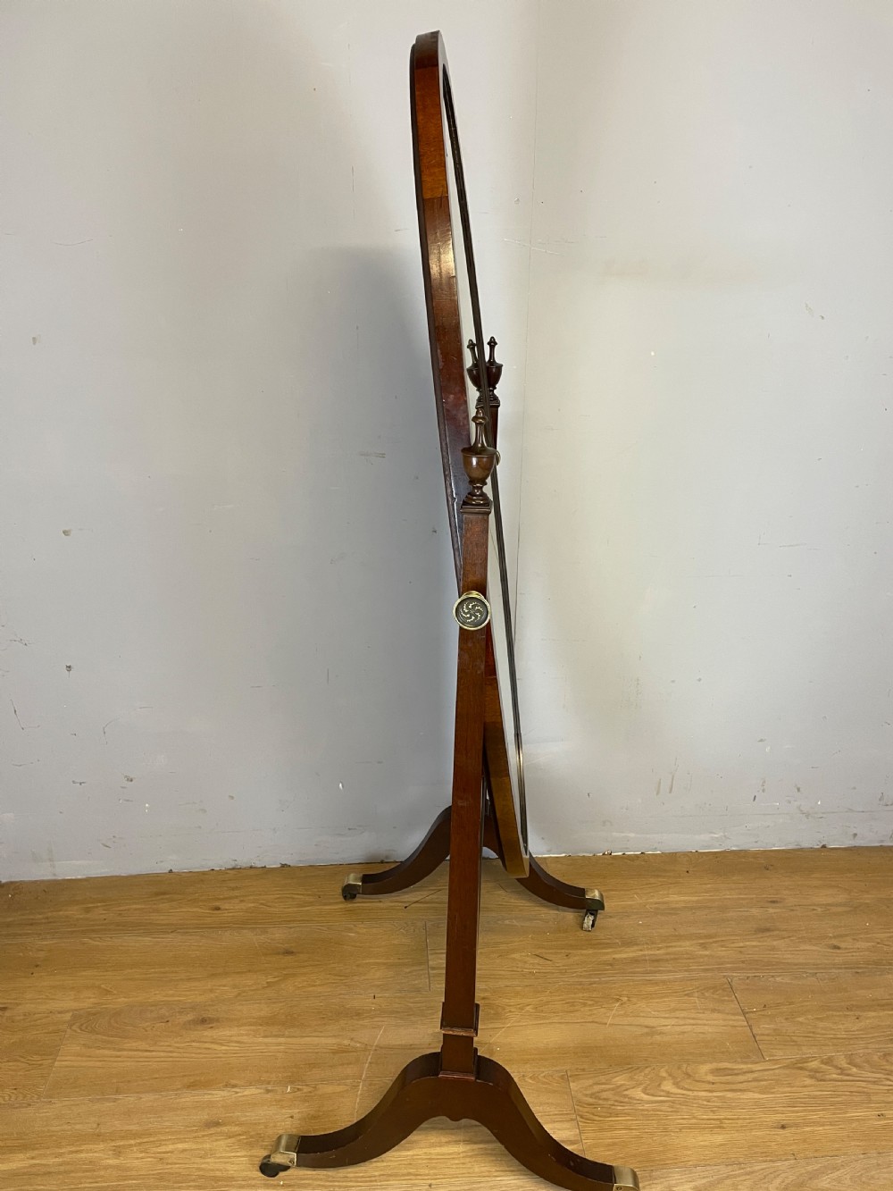 C19TH mahogany cheval mirror  View VIII