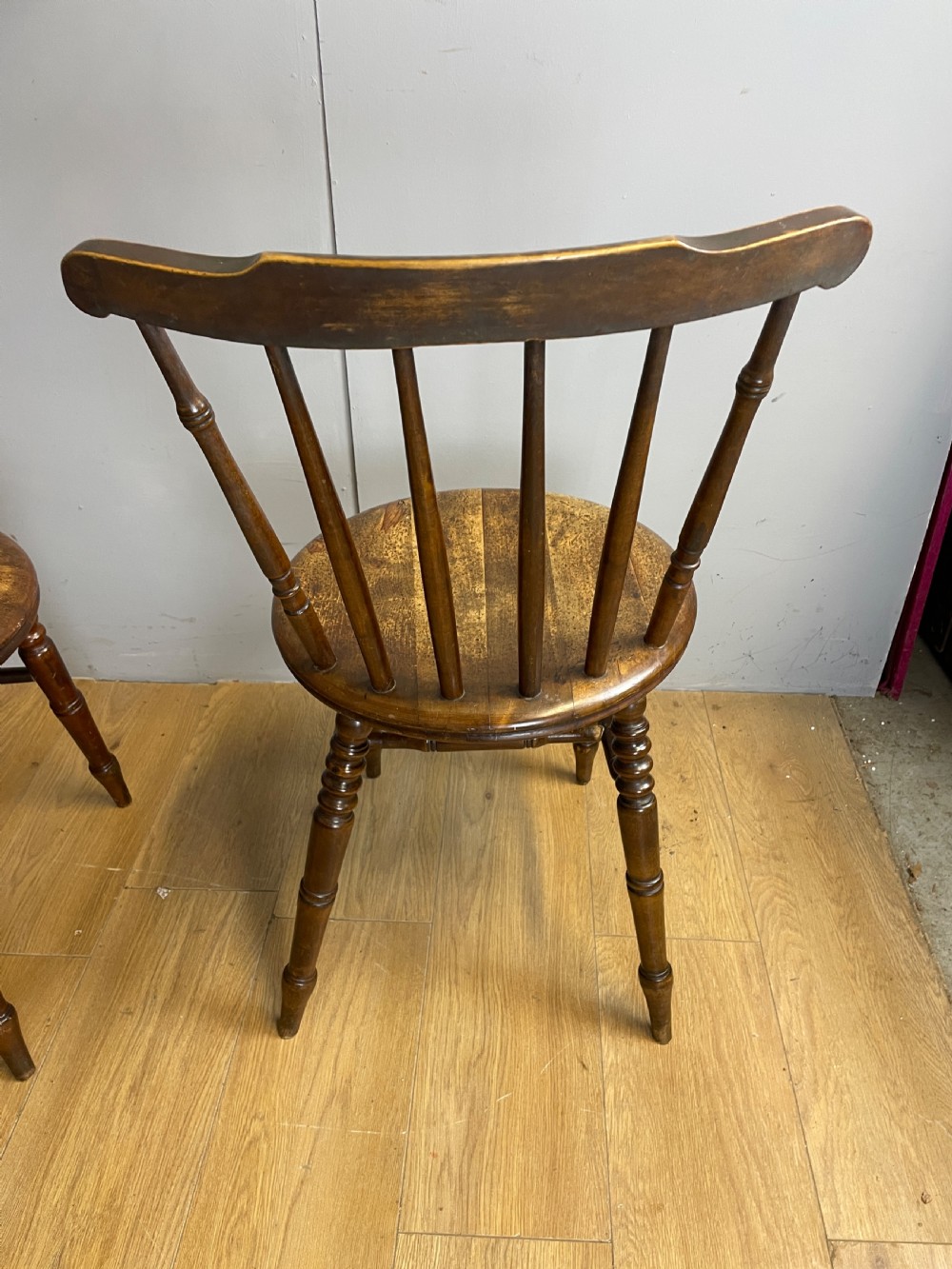 Set of eight ibex kitchen chairs circa 1900 View XIII