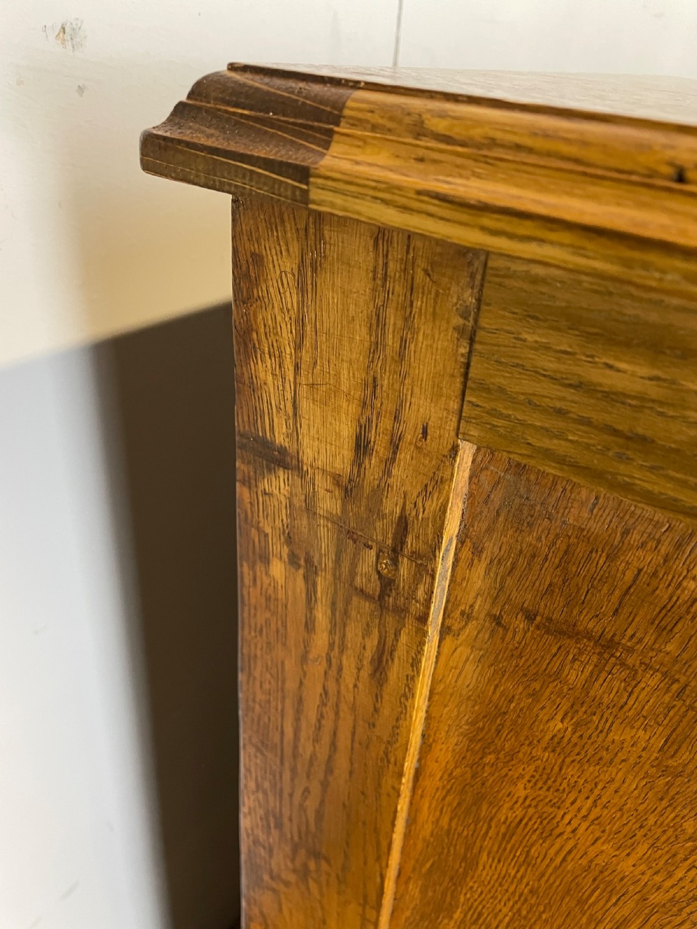 Edwardian golden oak pair of bedside cabinets  View XI