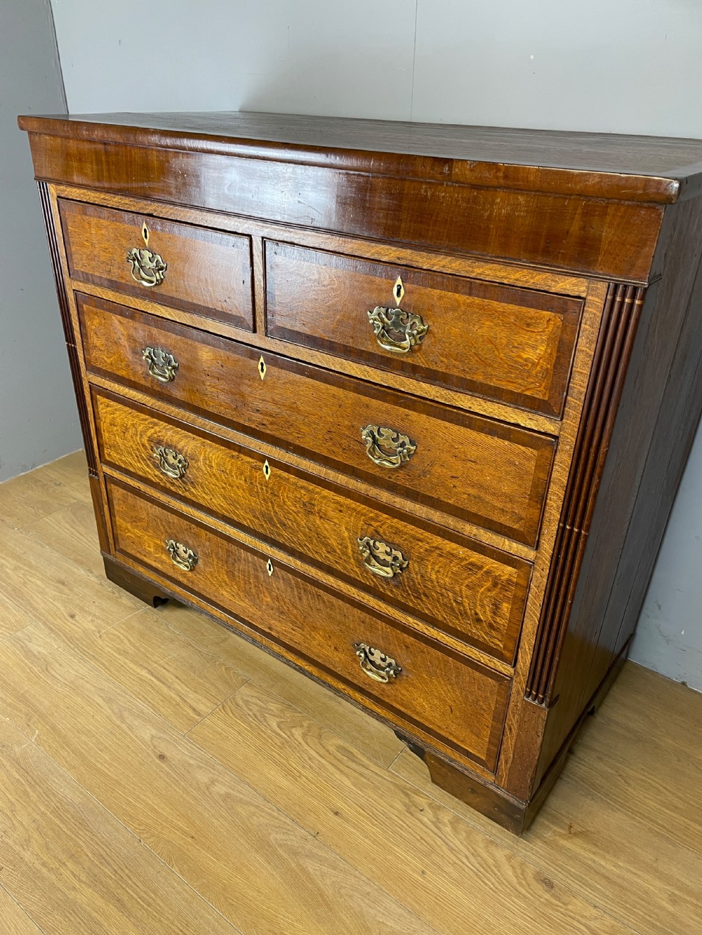 Georgian oak four height chest of drawers  View VIII