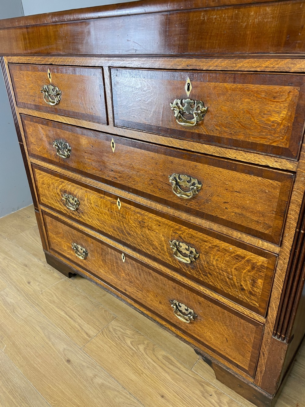 Georgian oak four height chest of drawers  View IX