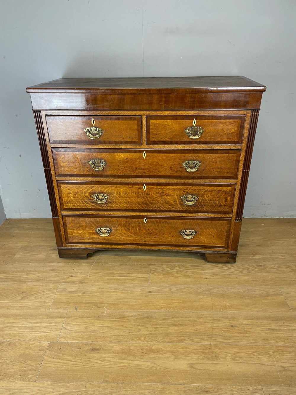 Georgian oak four height chest of drawers  View XVII