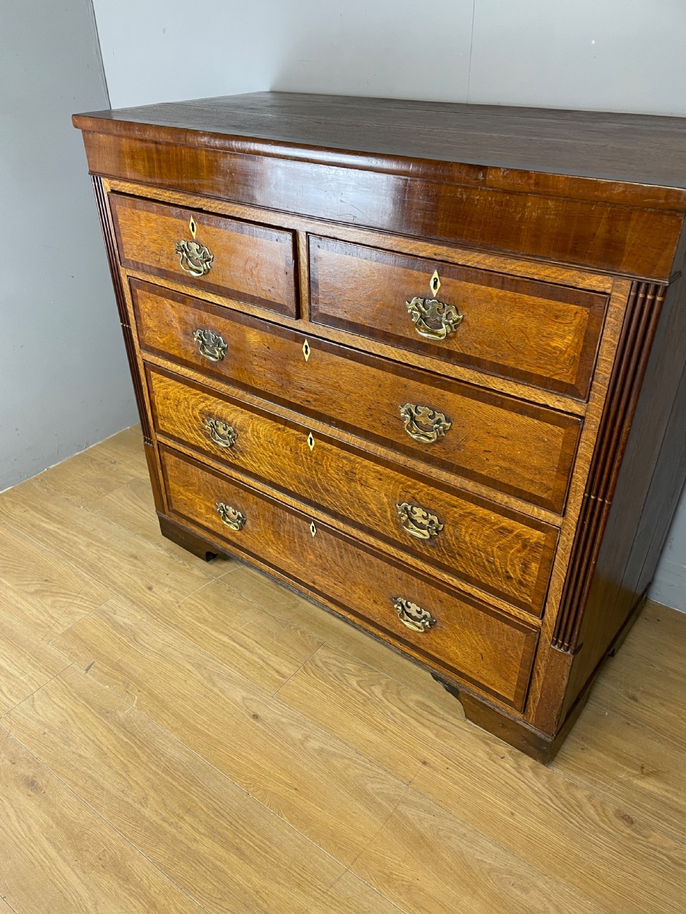 Georgian oak four height chest of drawers  View XVIII