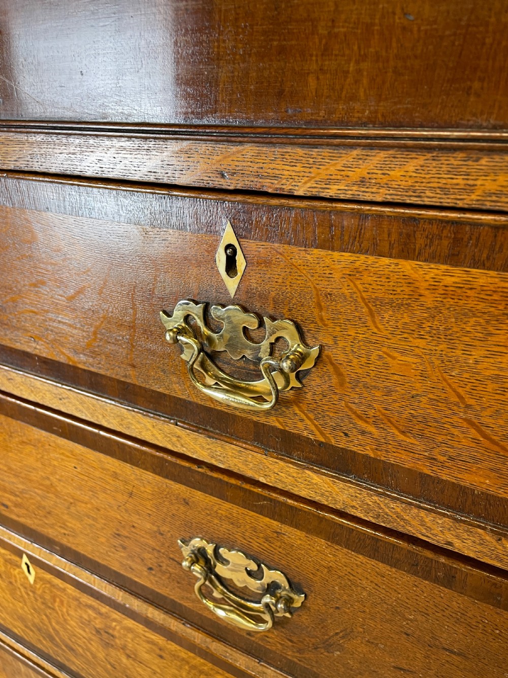 Georgian oak four height chest of drawers  View XX
