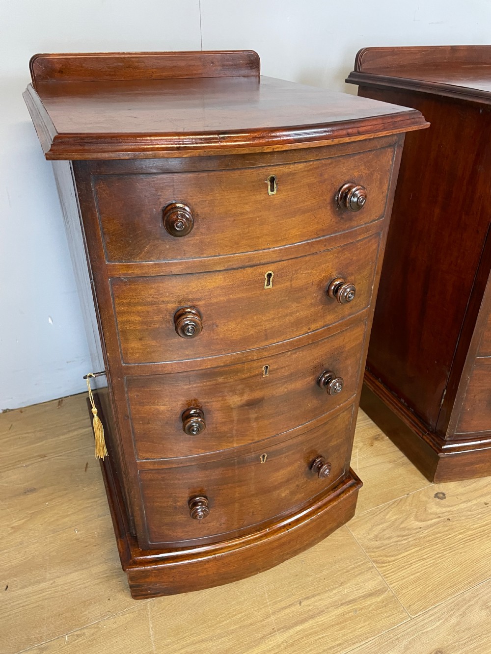 Pair of C19TH mahogany bedside cabinets  View IV