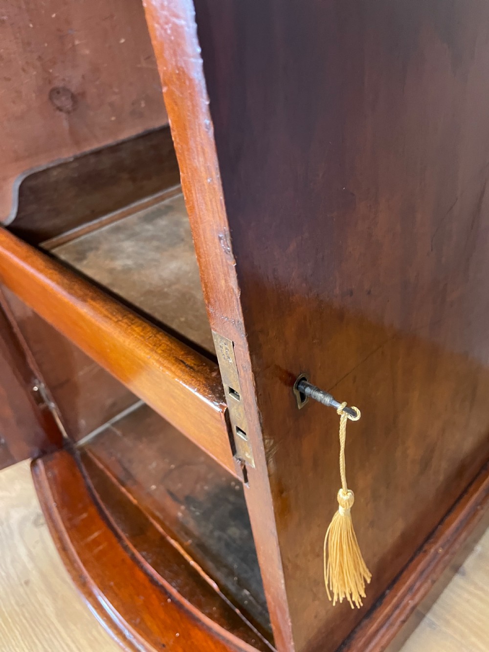 Pair of C19TH mahogany bedside cabinets  View V