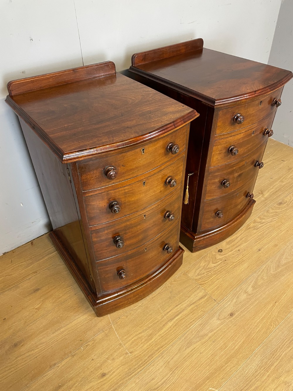 Pair of C19TH mahogany bedside cabinets  View XIII