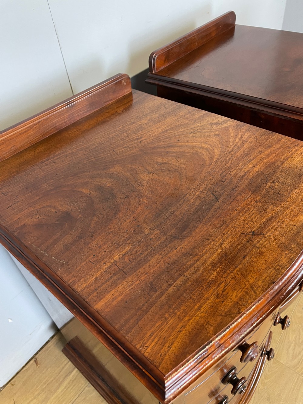 Pair of C19TH mahogany bedside cabinets  View XIV
