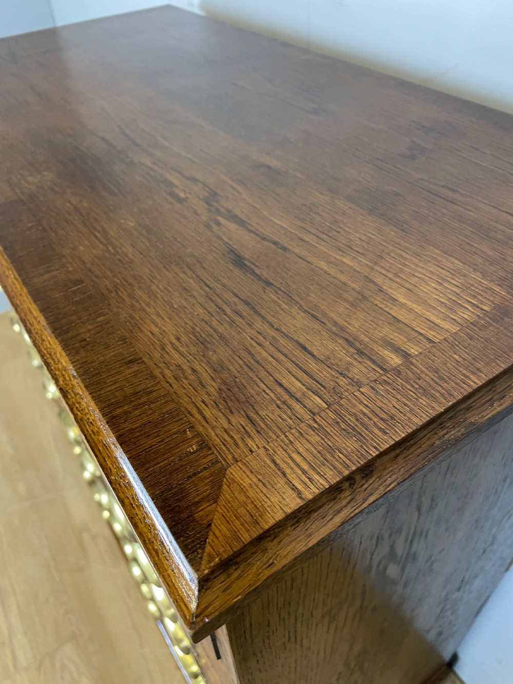 Edwardian cabinet of 33 oak filing drawers  View XIII
