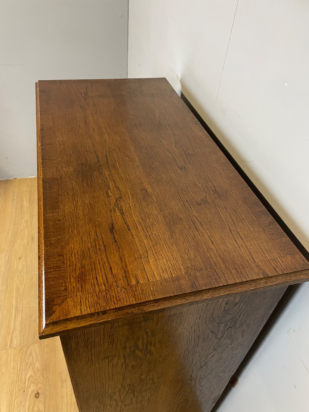Edwardian cabinet of 33 oak filing drawers  View XV