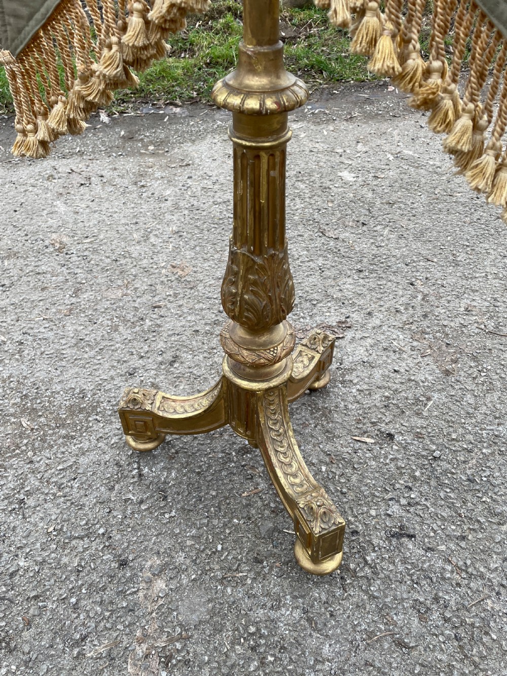 C19TH carved gilded needlepoint fire screen  View VIII