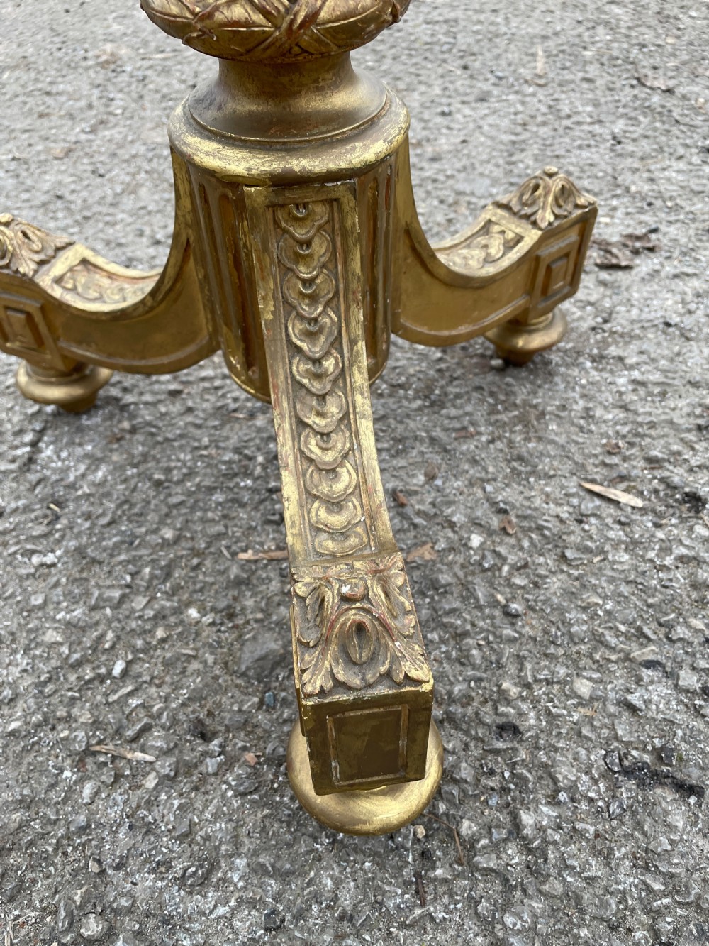 C19TH carved gilded needlepoint fire screen  View IX