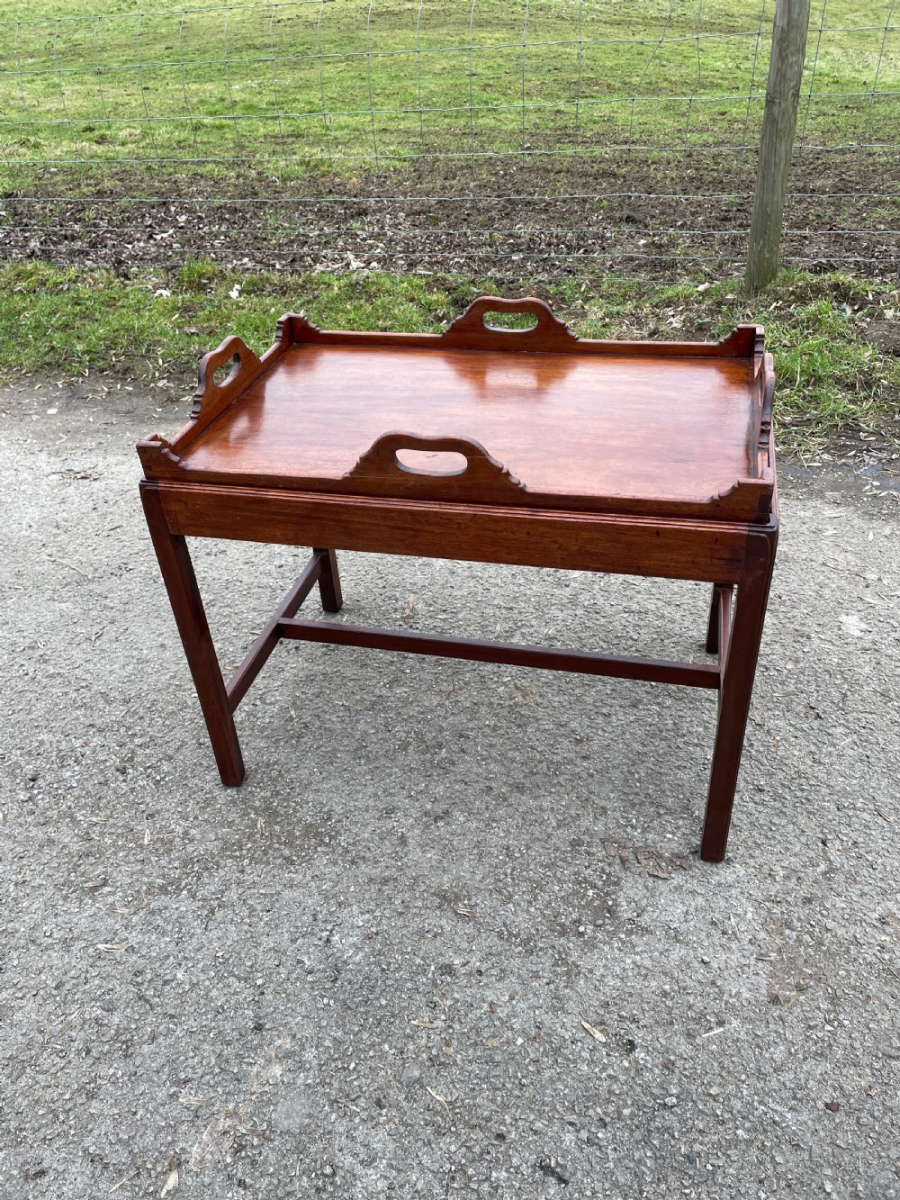Edwardian tray top coffee table 