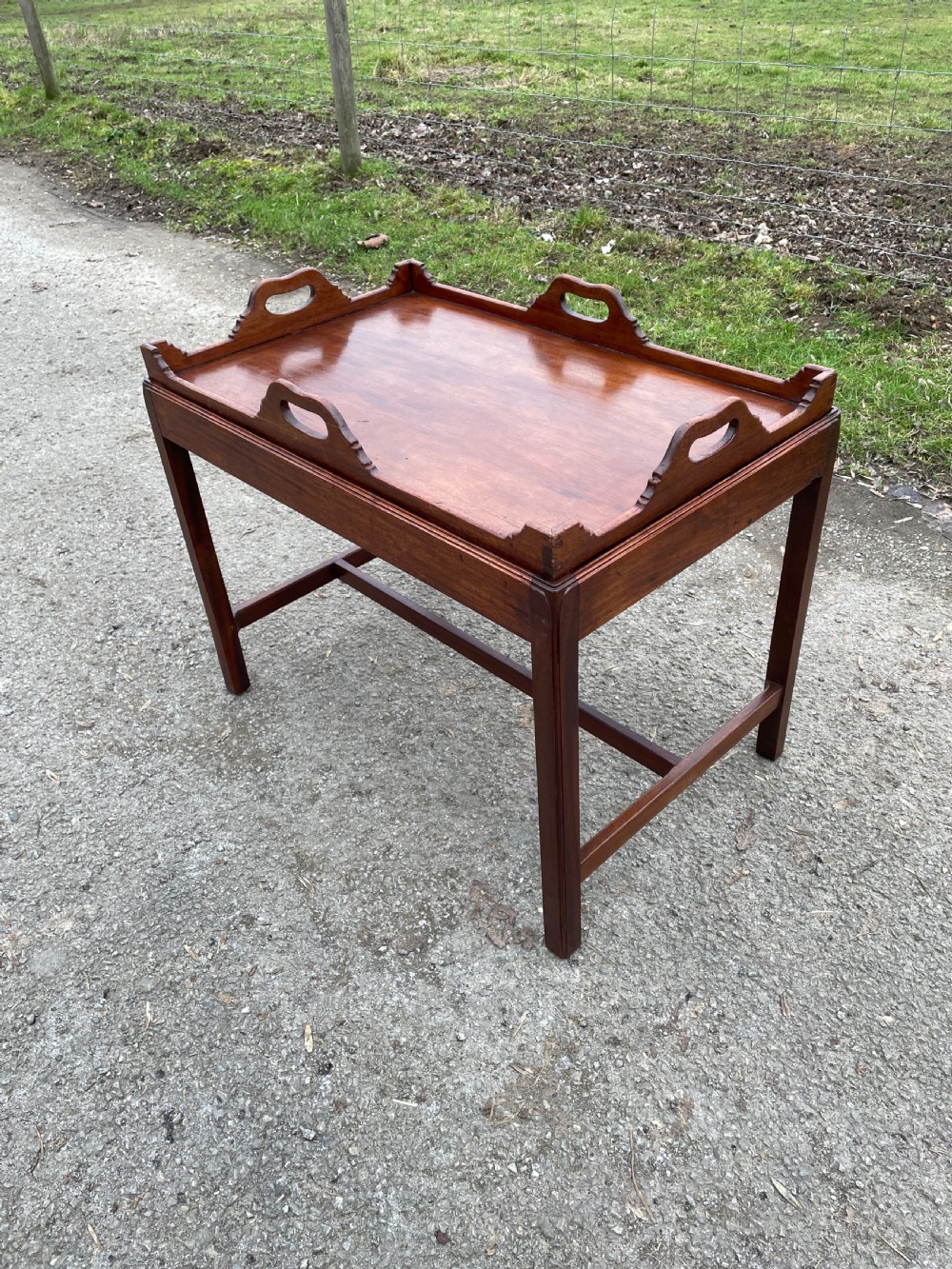 Edwardian tray top coffee table  View II