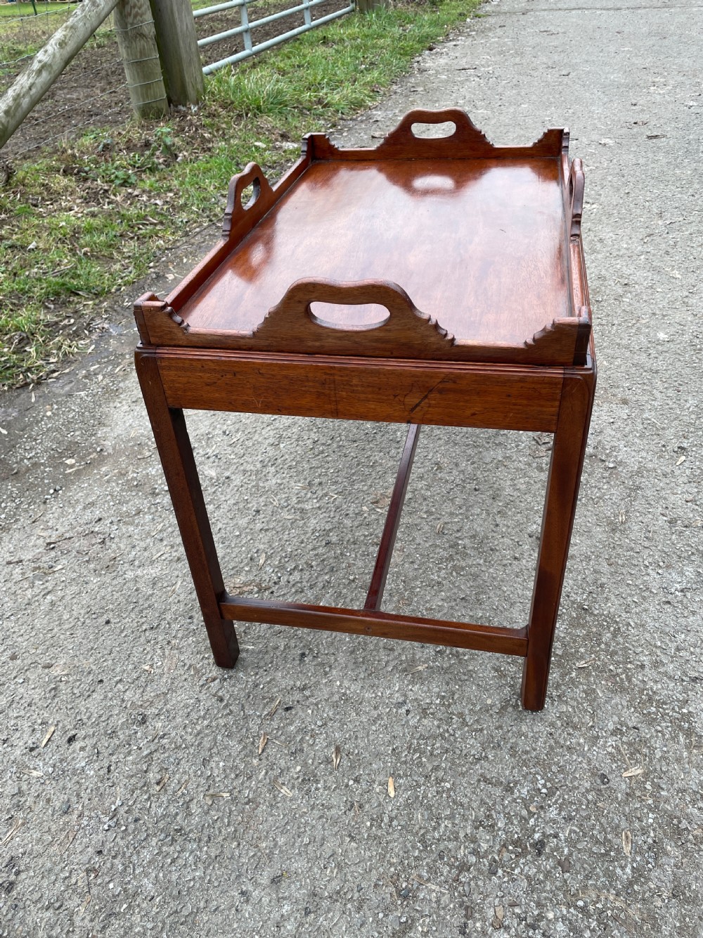 Edwardian tray top coffee table  View III