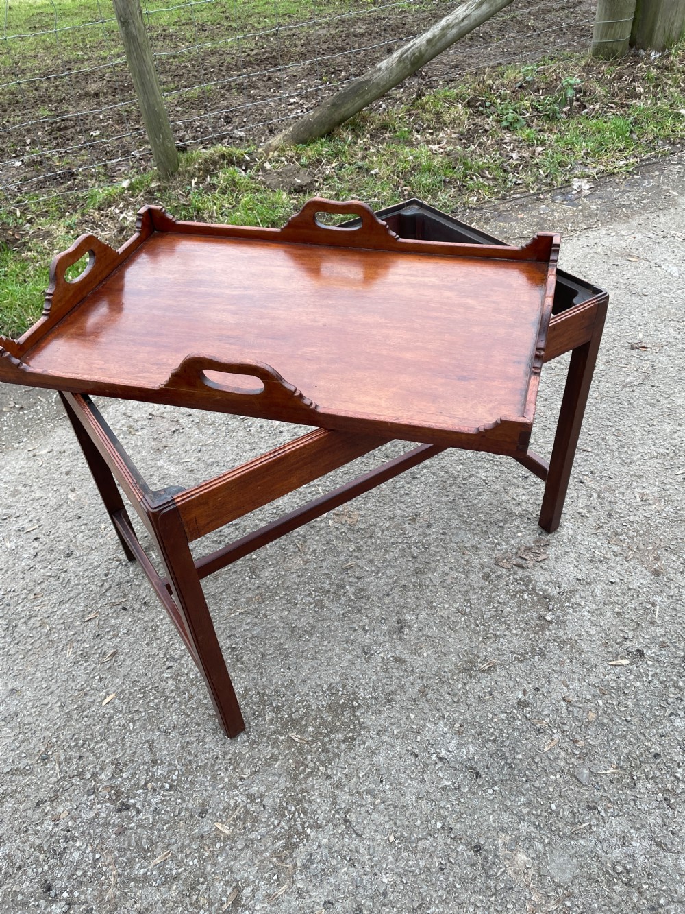 Edwardian tray top coffee table  View V