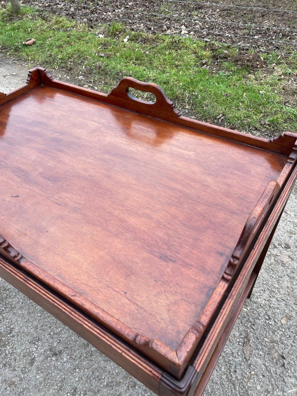 Edwardian tray top coffee table  View VIII