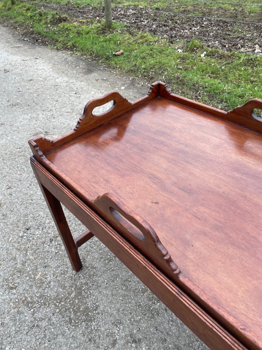 Edwardian tray top coffee table  View IX