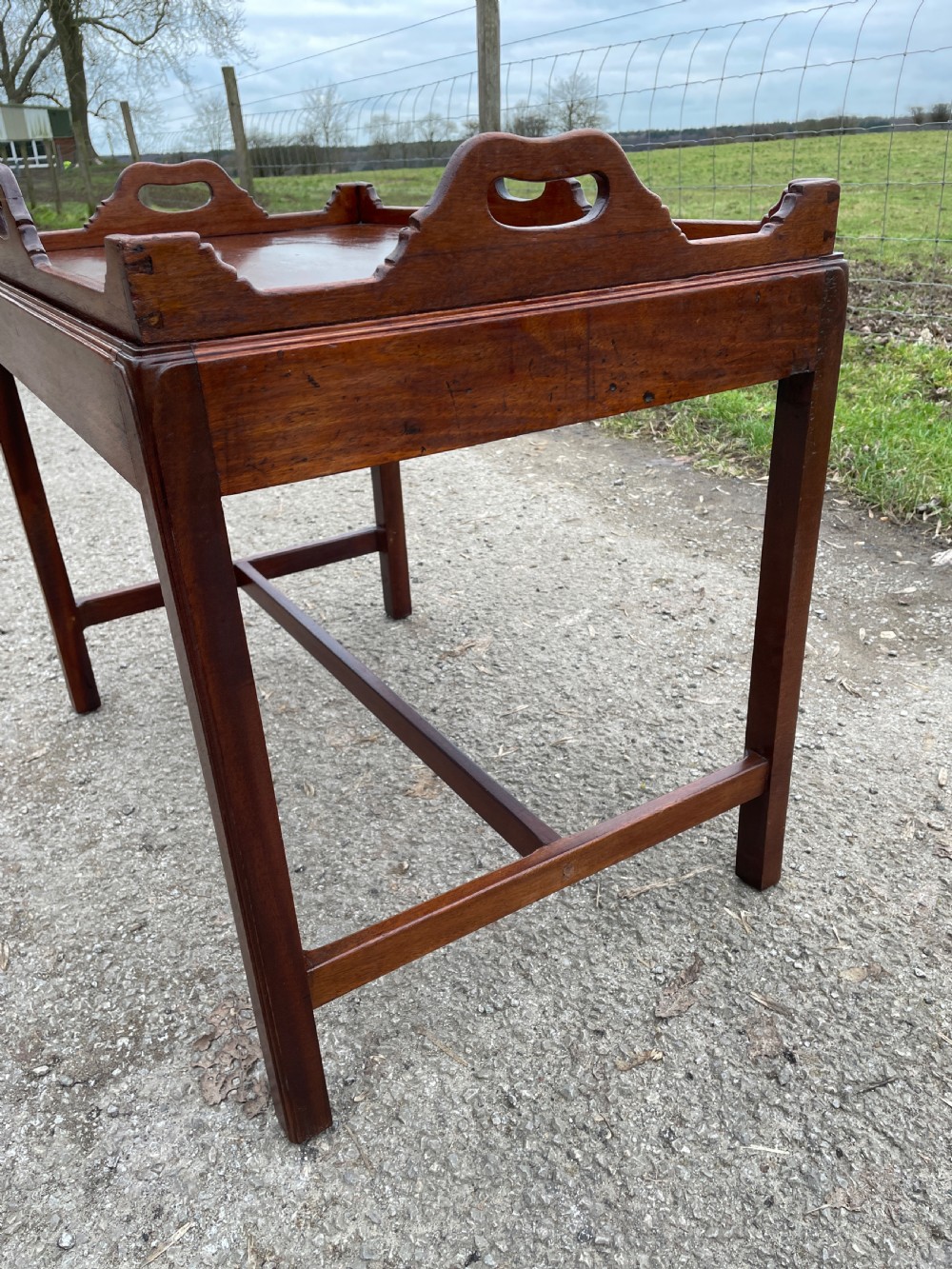 Edwardian tray top coffee table  View X