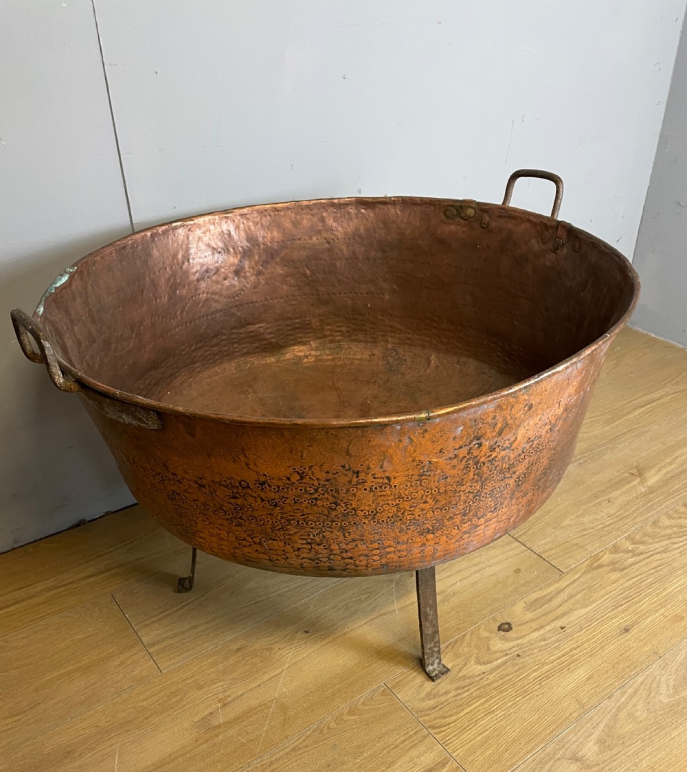 C19TH large country house copper log bin  View II