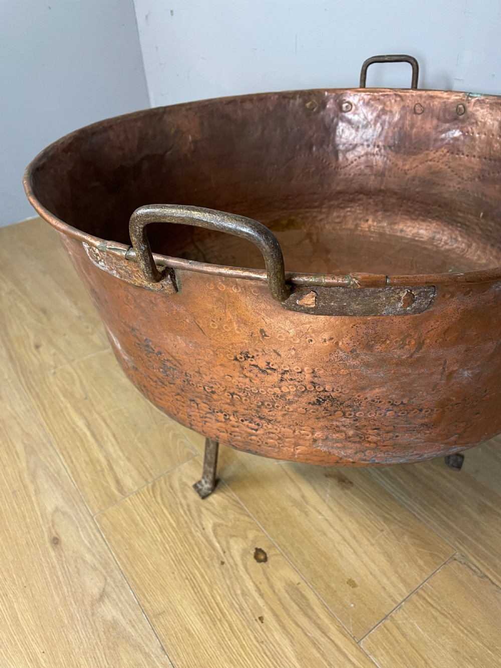 C19TH large country house copper log bin  View V