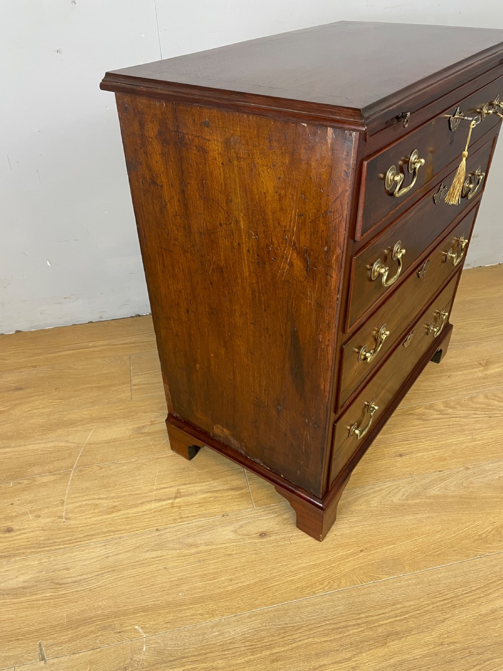 Edwardian small mahogany George III style chest of drawers  View VI