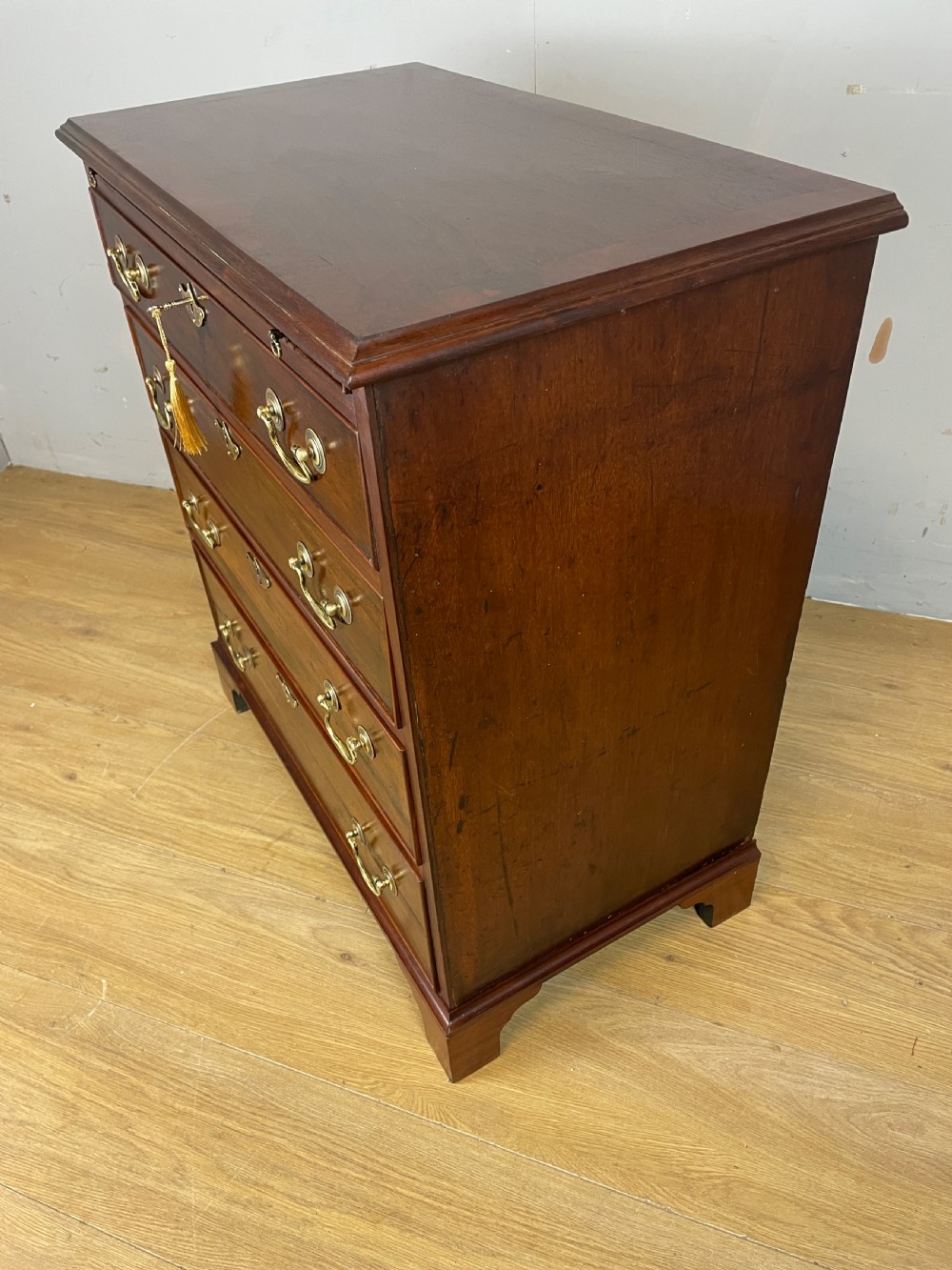 Edwardian small mahogany George III style chest of drawers  View VII