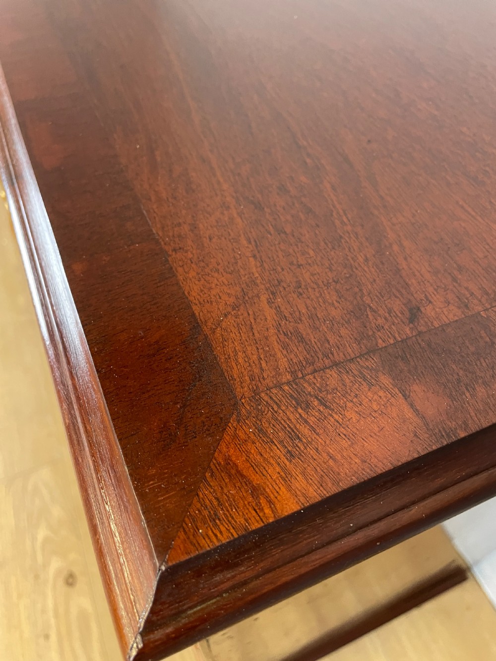 Edwardian small mahogany George III style chest of drawers  View X