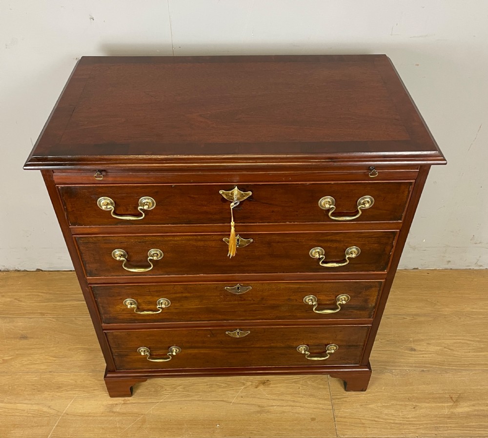 Edwardian small mahogany George III style chest of drawers  View XII