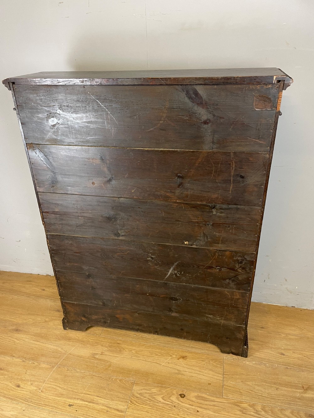 C19TH solid oak freestanding open bookcase  View IX