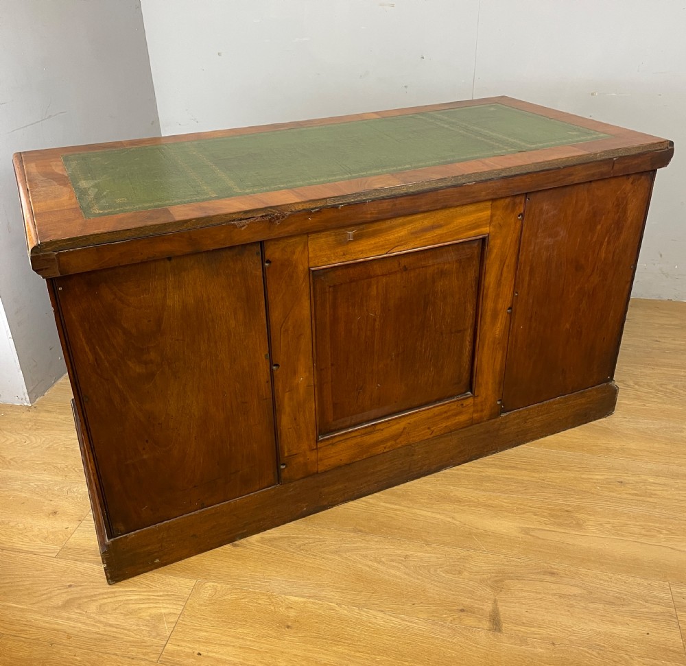 C19TH burr walnut twin pedestal desk  View XI