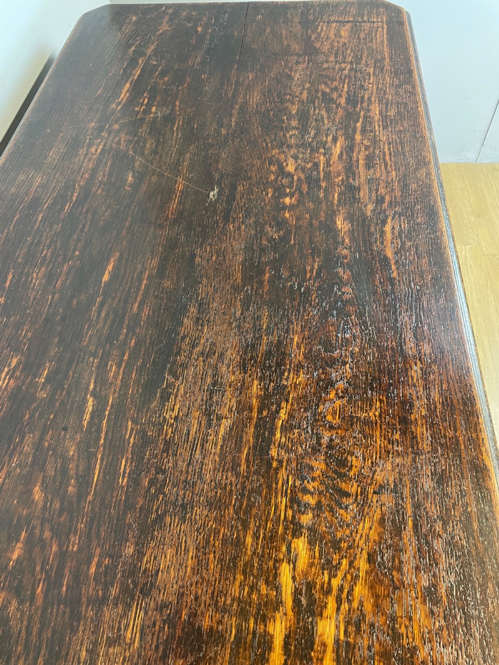 C19TH Jacobean style carved oak centre table  View VI