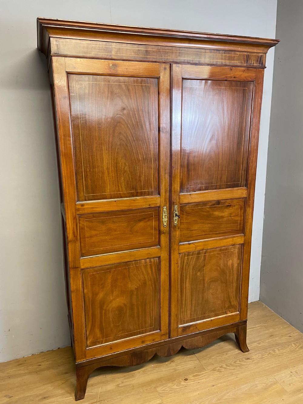 Georgian flame mahogany channel island wardrobe 