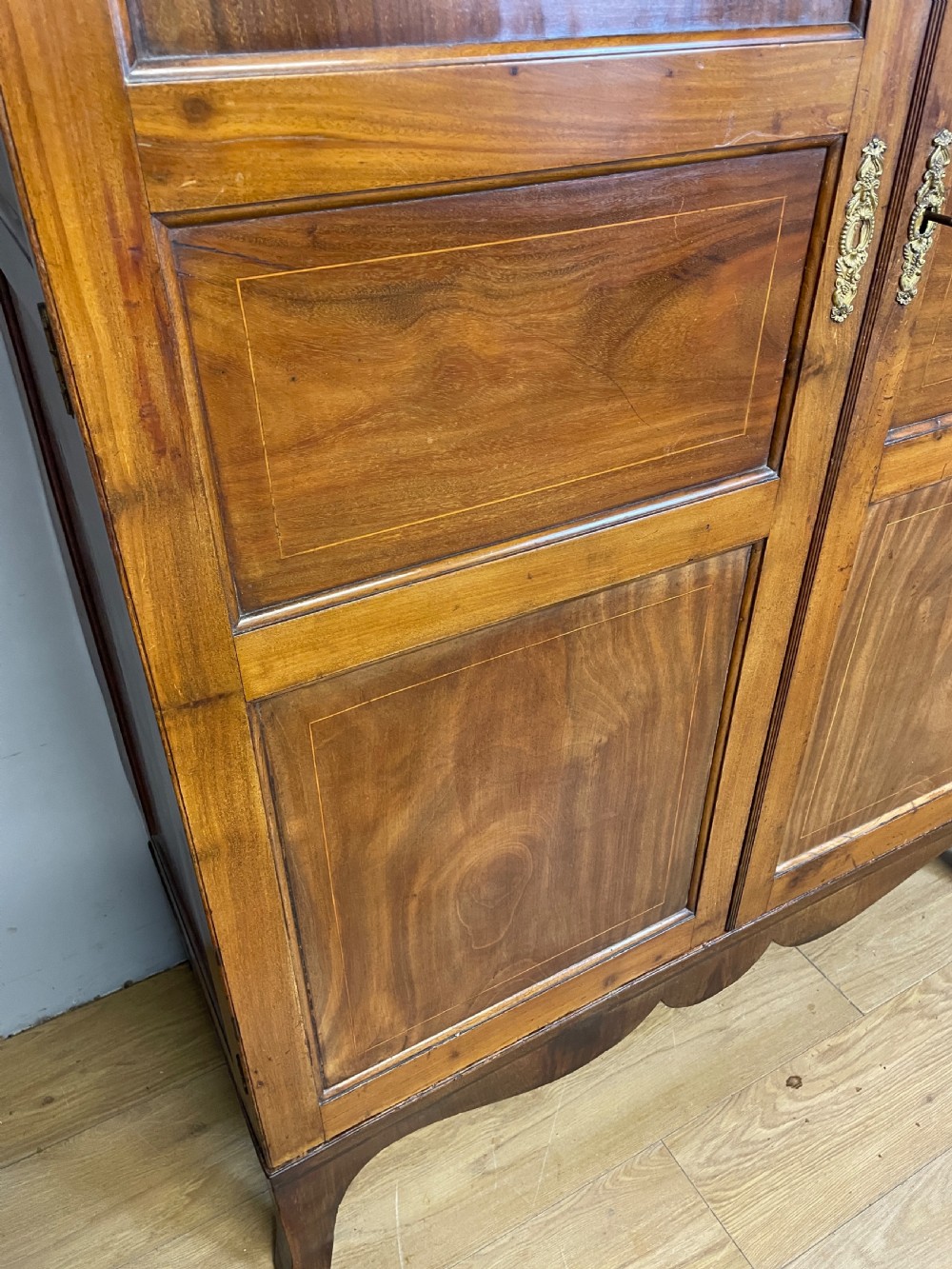 Georgian flame mahogany channel island wardrobe  View II