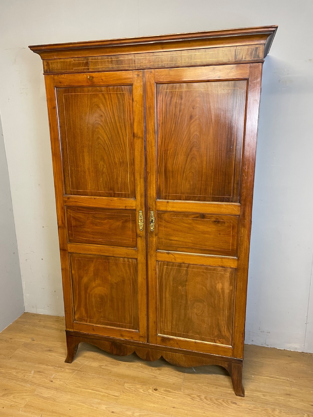 Georgian flame mahogany channel island wardrobe  View IV