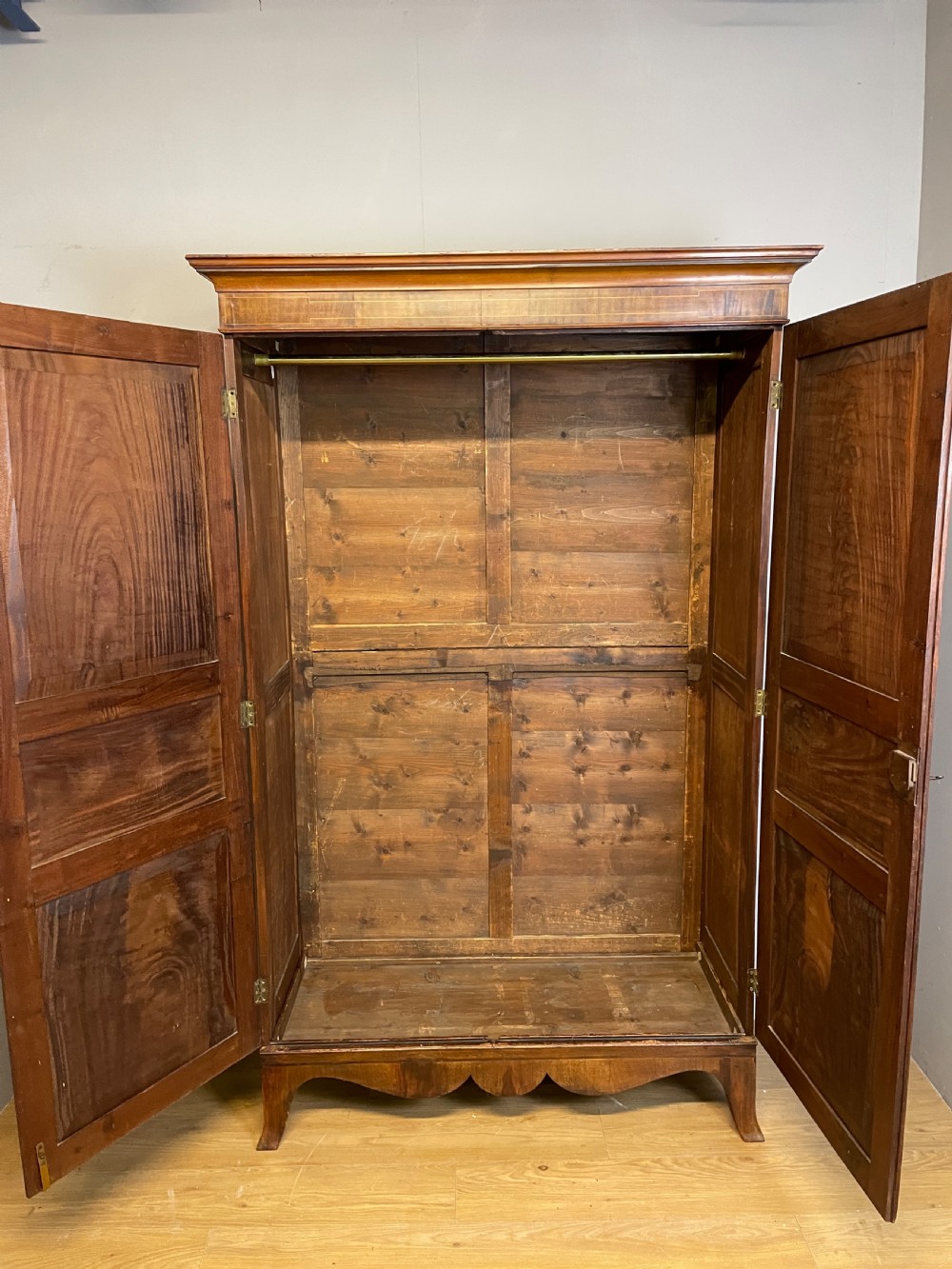 Georgian flame mahogany channel island wardrobe  View VI