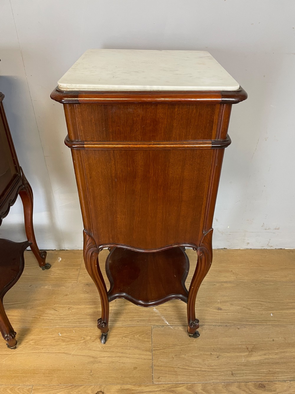 C19TH pair of French mahogany bedside cabinets  View VIII