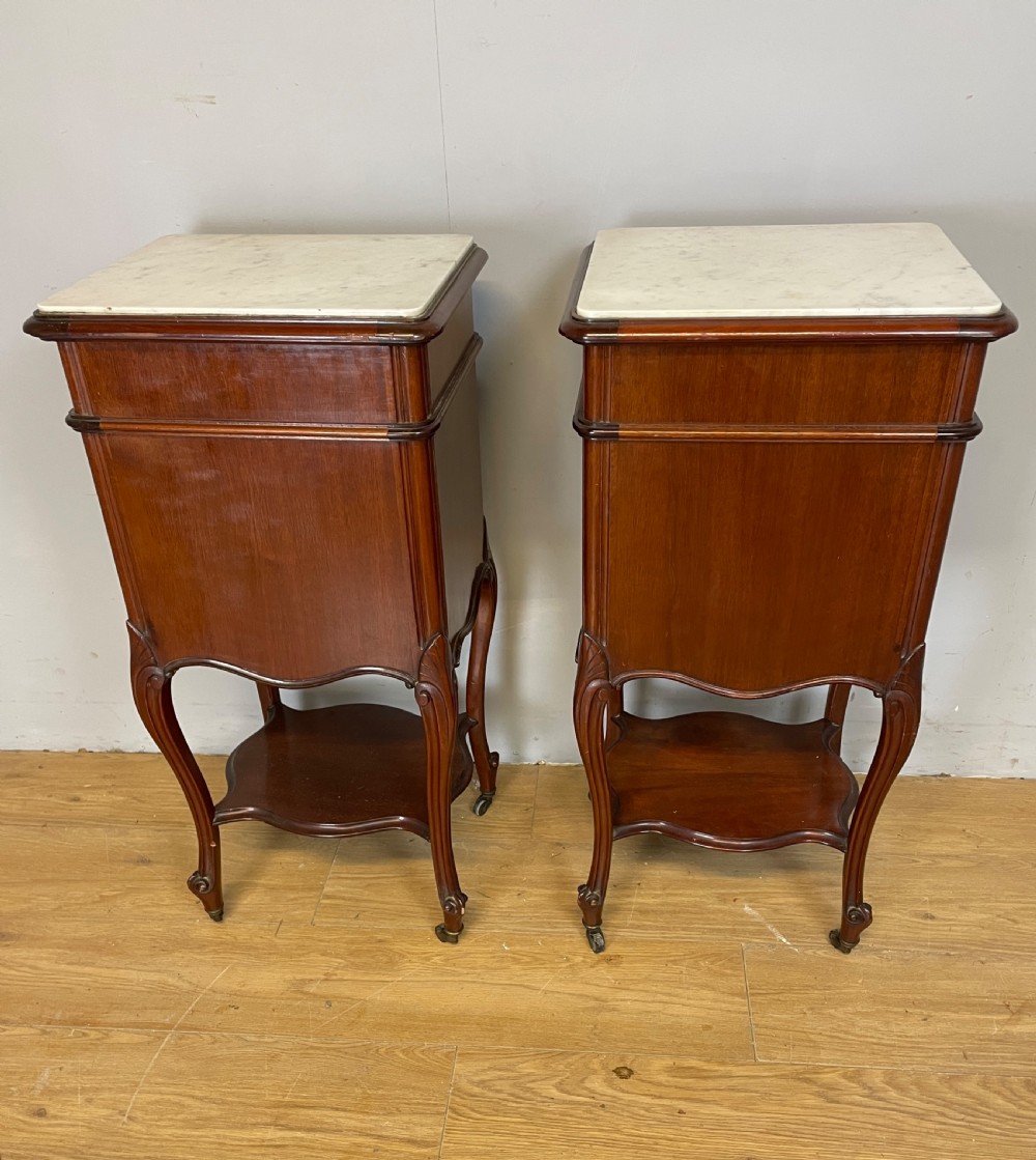 C19TH pair of French mahogany bedside cabinets  View XI