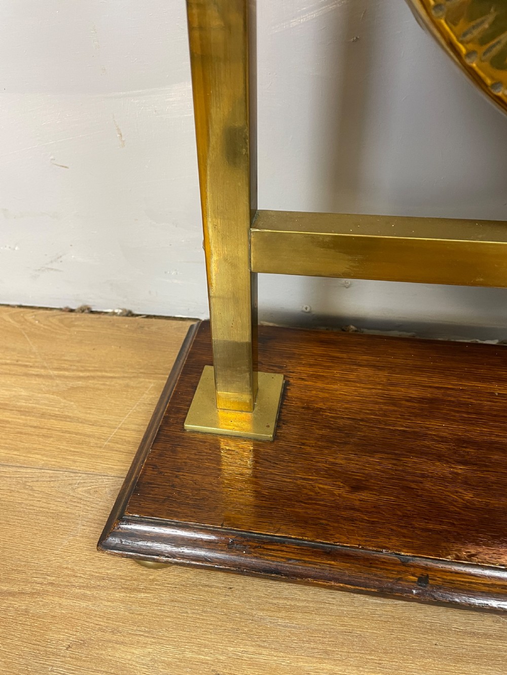 Edwardian brass country house dinner gong  View V