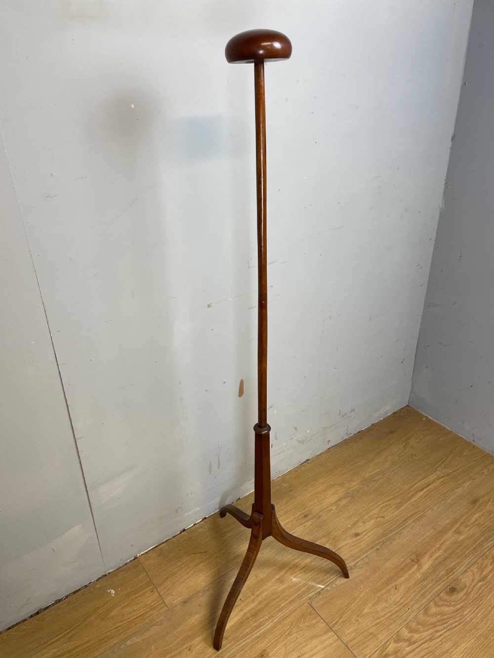 Regency mahogany wig stand on a tripod base  View VI