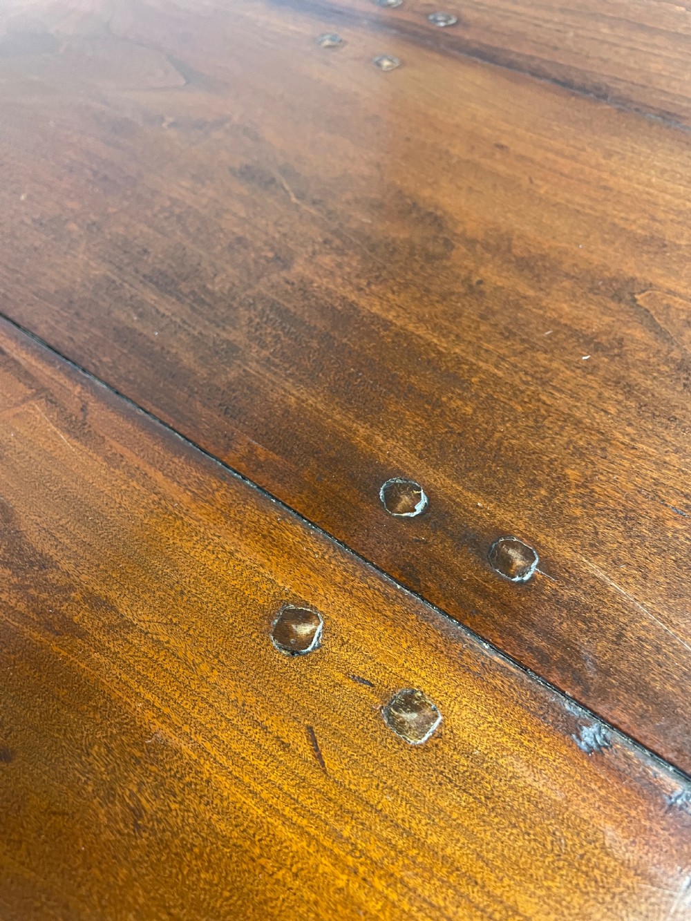 Solid cherry extending pedestal dining table circa 1930 View XIV